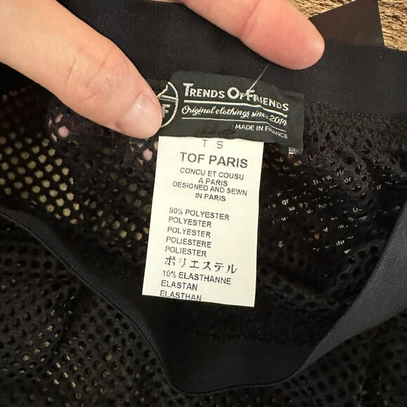 Trendy Mesh Skirt By TOF Paris Black Designed Sewn In Paris Stylish Fetish Wear - Picture 4 of 9